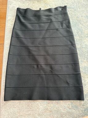 BCBGMaxAzria Black Bandage Pencil Skirt